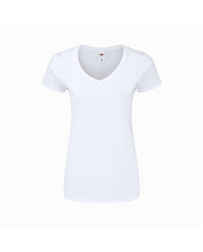 T-Shirt Donna Bianca Iconic V-Neck