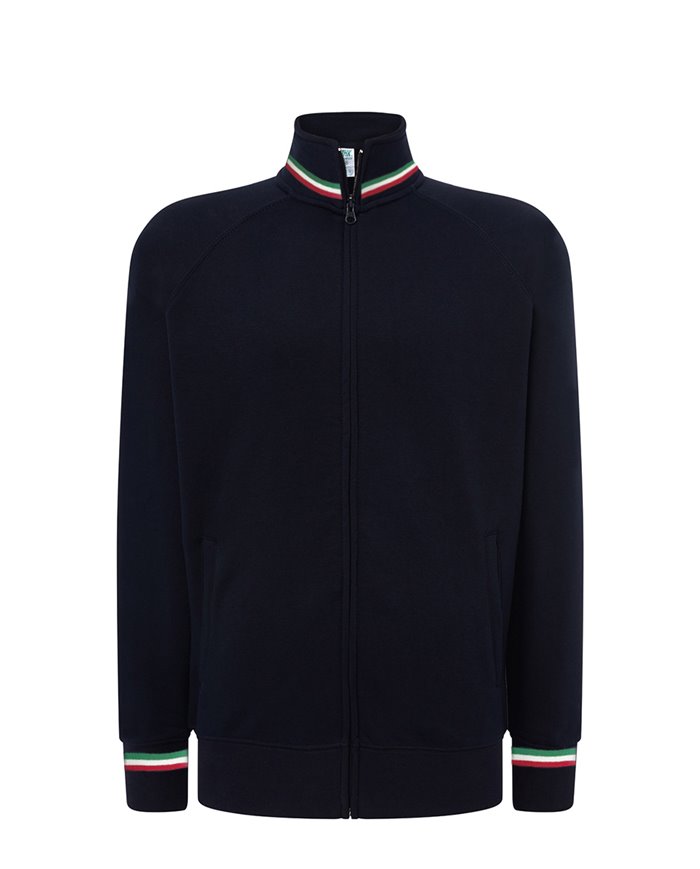 FELPA UNISEX ZIP INTERA PREMIUM ITALIA