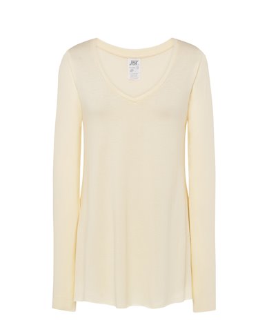 T-SHIRT DONNA MANICA LUNGA COLLO A V URBAN PAPUA