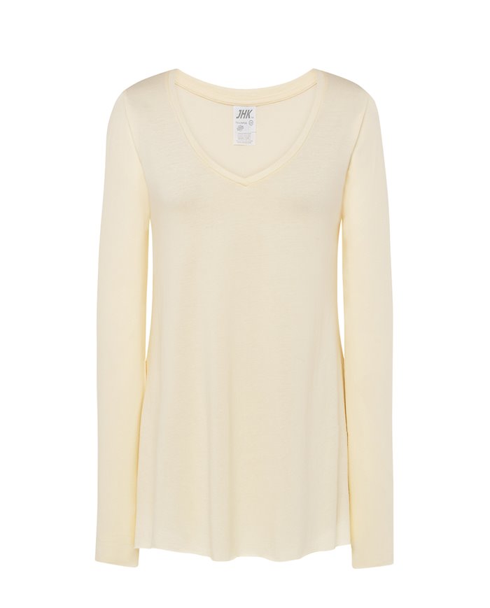 T-SHIRT DONNA MANICA LUNGA COLLO A V URBAN PAPUA