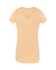 T-SHIRT DONNA MANICA CORTA COLLO A V URBAN SLUB