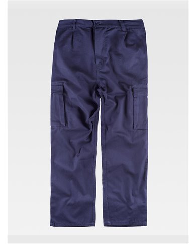 PANTALONE DA LAVORO MULTITASCHE IN COTONE