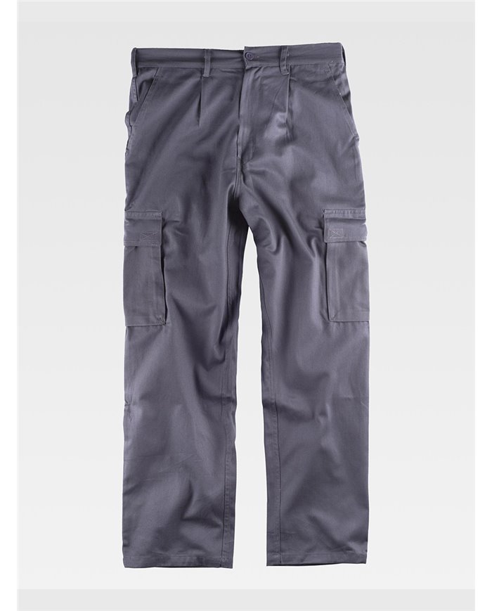PANTALONE DA LAVORO MULTITASCHE IN COTONE