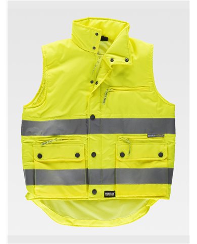 GILET IMBOTTITO TESSUTO OXFORD ALTA VISIBILITA CLASSE 2