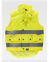 GILET IMBOTTITO TESSUTO OXFORD ALTA VISIBILITA CLASSE 2