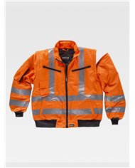 GIUBBOTTO MANICHE STACCABILI ALTA VISIBILITA CLASSE 3