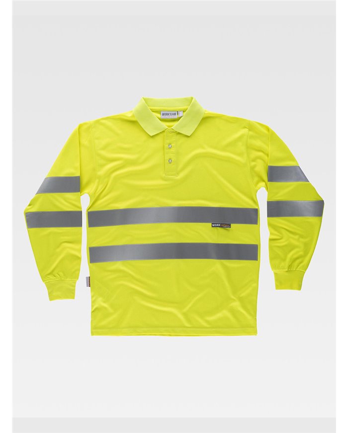POLO MANICA LUNGA ALTA VISIBILITA CLASSE 2
