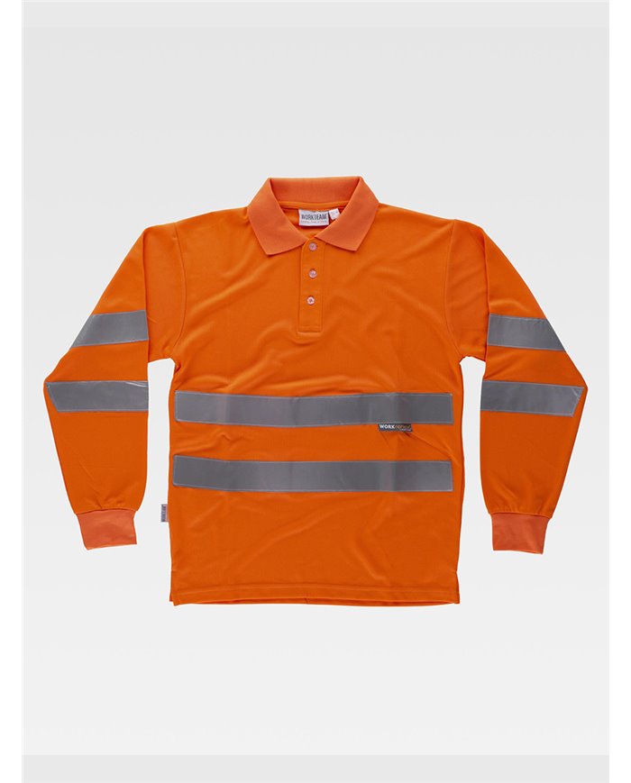 POLO MANICA LUNGA ALTA VISIBILITA CLASSE 2
