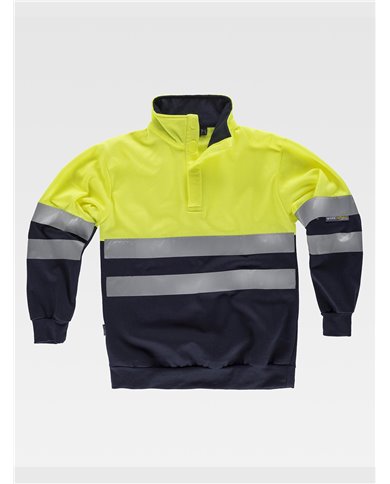 FELPA COLLO ALTO E VELCRO ALTA VISIBILITA CLASSE 2