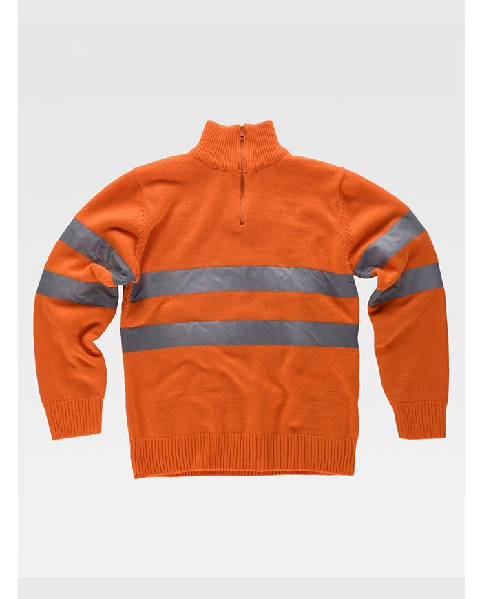 PULLOVER MEZZA ZIP ALTA VISIBILITA CLASSE 2
