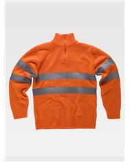 PULLOVER MEZZA ZIP ALTA VISIBILITA CLASSE 2