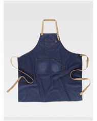 GREMBIULE CON PETTORINA TESSUTO DENIM