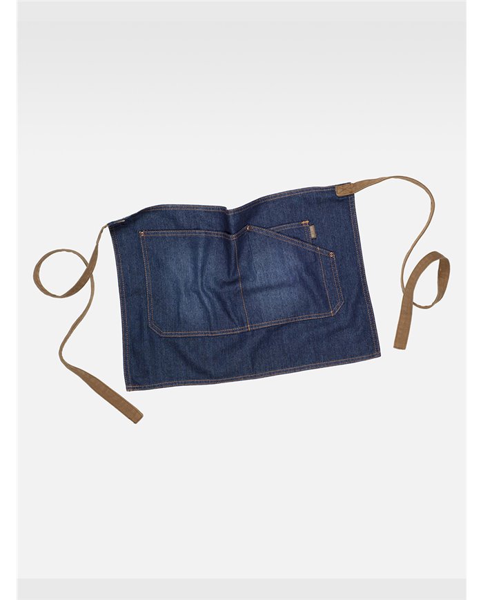 GREMBIULE SENZA PETTORINA CORTO TESSUTO DENIM