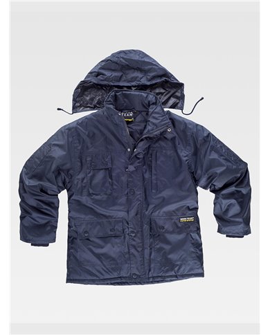 PARKA IMBOTTITO CON CAPPUCCIO TESSUTO OXFORD