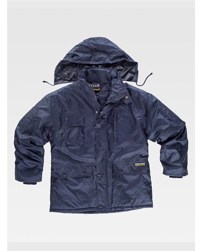 PARKA IMBOTTITO CON CAPPUCCIO TESSUTO OXFORD