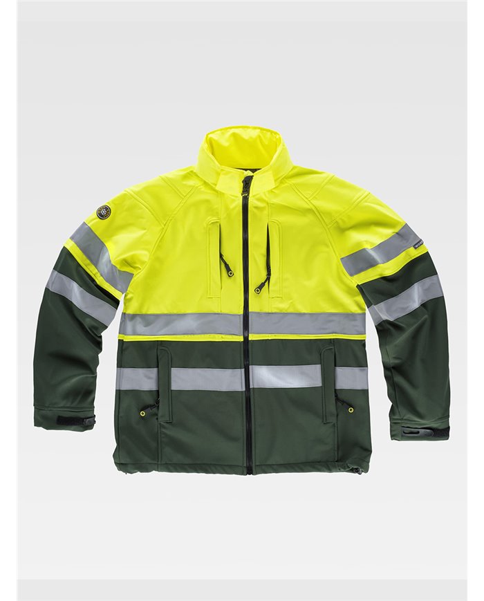 SOFTSHELL CON CAPPUCCIO ALTA VISIBILITA CLASSE 1