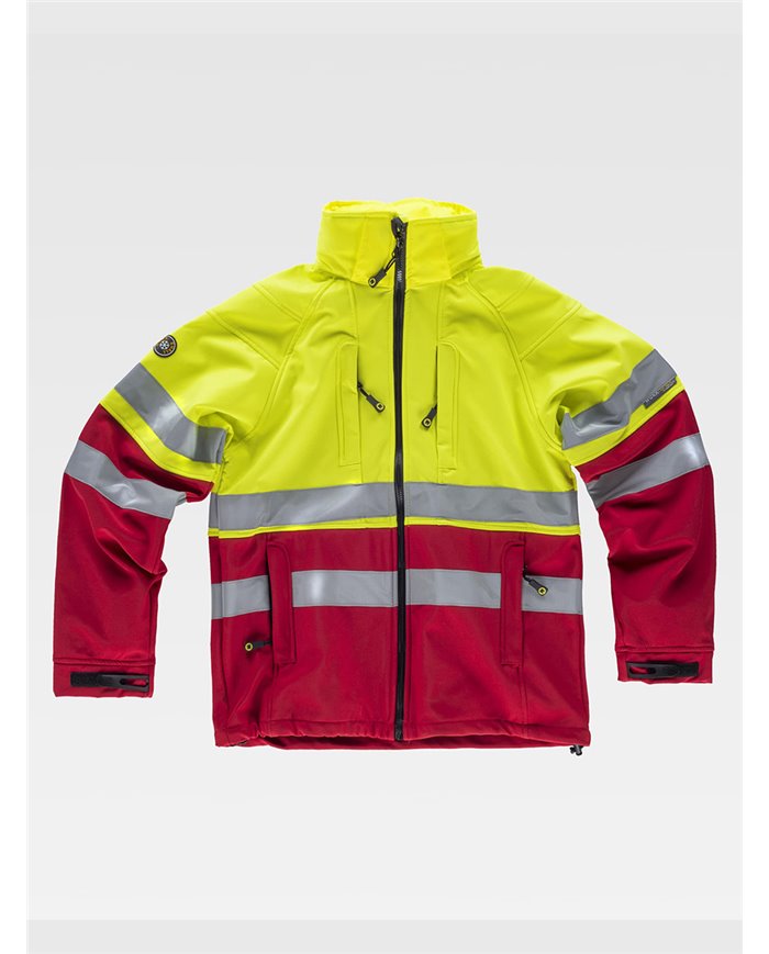 SOFTSHELL CON CAPPUCCIO ALTA VISIBILITA CLASSE 1