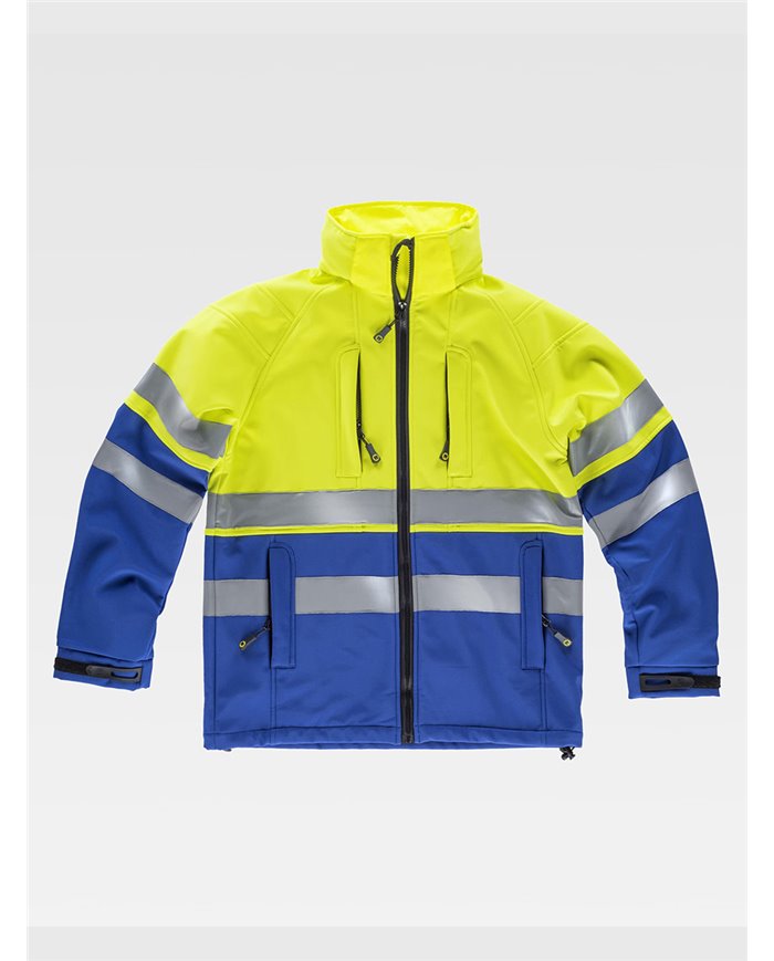 SOFTSHELL CON CAPPUCCIO ALTA VISIBILITA CLASSE 1