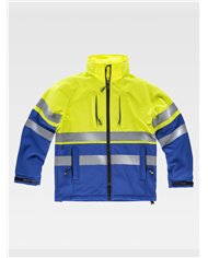 SOFTSHELL CON CAPPUCCIO ALTA VISIBILITA CLASSE 1