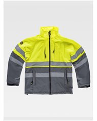 SOFTSHELL CON CAPPUCCIO ALTA VISIBILITA CLASSE 1