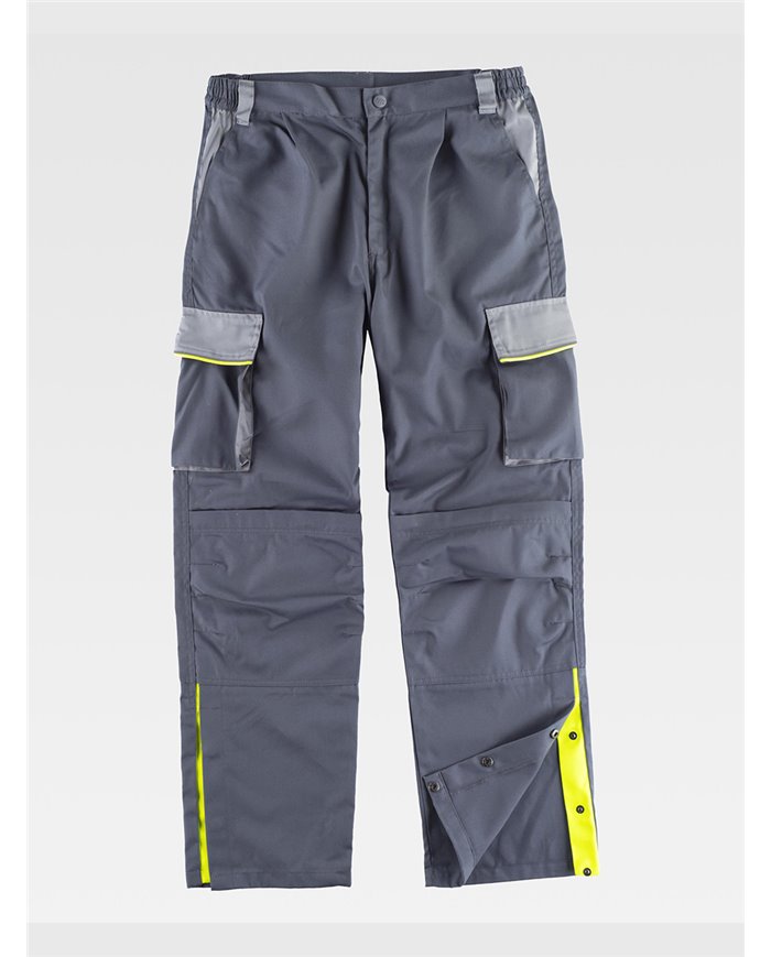 PANTALONE DA LAVORO MULTITASCHE PROTEZIONE ALLE GINOCCHIA RINFORZI NEI GLUTEI