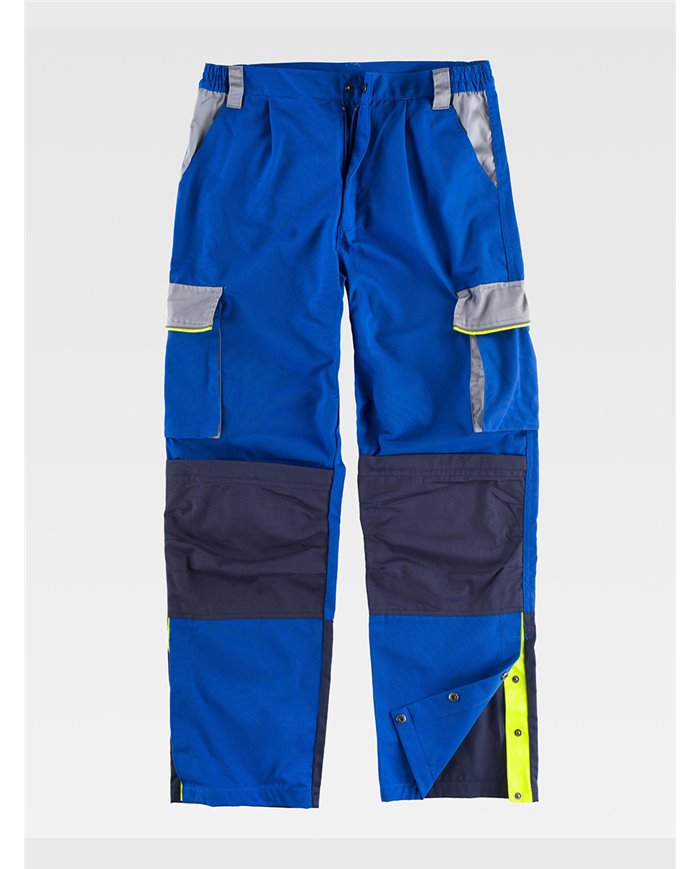 PANTALONE DA LAVORO MULTITASCHE PROTEZIONE ALLE GINOCCHIA RINFORZI NEI GLUTEI