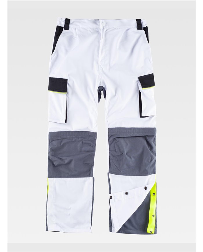 PANTALONE DA LAVORO MULTITASCHE PROTEZIONE ALLE GINOCCHIA RINFORZI NEI GLUTEI