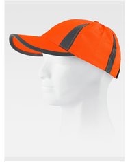 CAPPELLO VISIERA CURVA 6 PANNELLI ALTA VISIBILITA