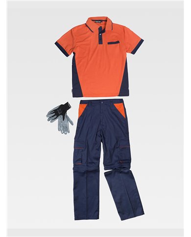 COMPLETO UNISEX DA LAVORO PANTALONE + POLO + GUANTI