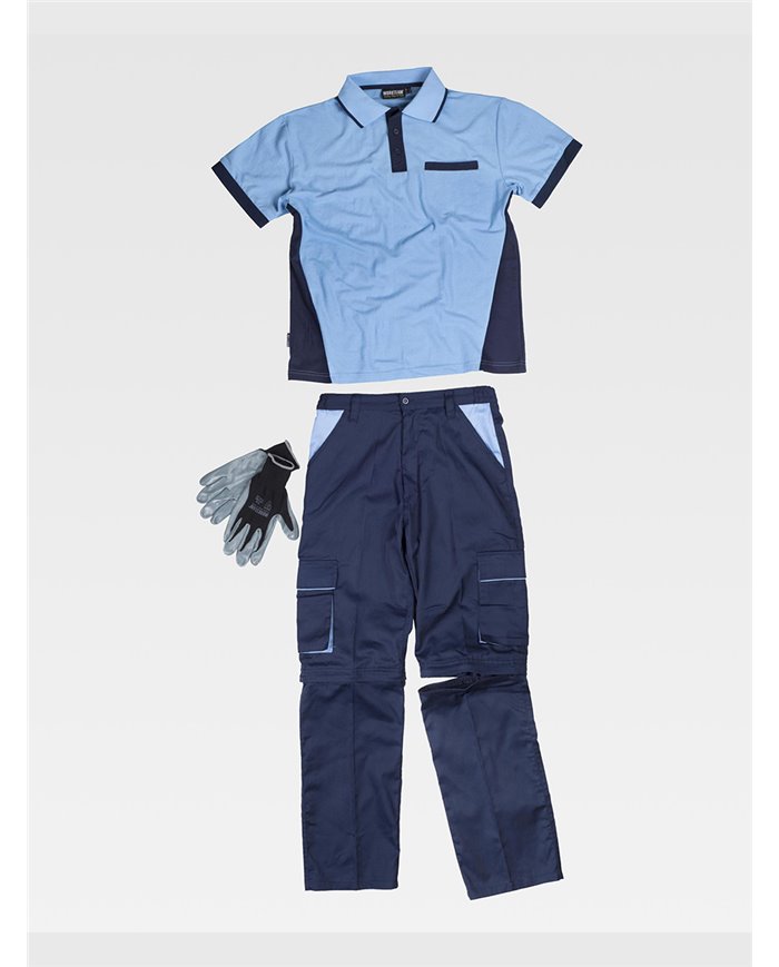 COMPLETO UNISEX DA LAVORO PANTALONE + POLO + GUANTI