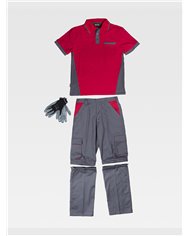 COMPLETO UNISEX DA LAVORO PANTALONE + POLO + GUANTI