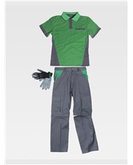 COMPLETO UNISEX DA LAVORO PANTALONE + POLO + GUANTI